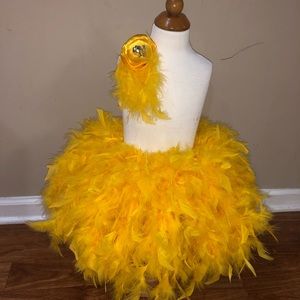 Feathered tutu skirt